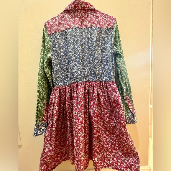 Polo by Ralph Lauren Floral Cotton Shirtdress Buttoned Placket Girls Size 10 - Picture 6 of 9